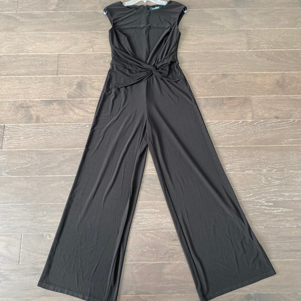Ralph Lauren Sleeveless Formal Black Jumpsuit
